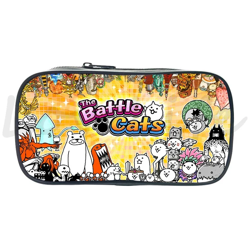 The Battle Cat Game Print Cosmetic Cases Pencil Bag Women Makeup Bags Boys Girls Pencil Box Kids School Supplies Pen Bag Gifts