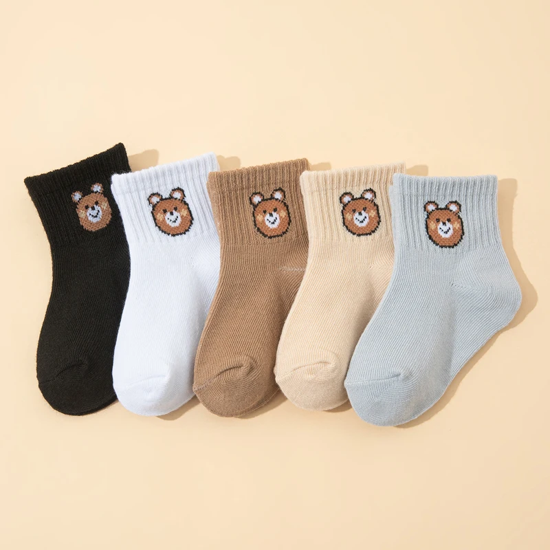 10 Pairs Cartoon Bear Patterned Baby Socks for Boys And Girls Versatile Comfortable Daily Wear Socks 3