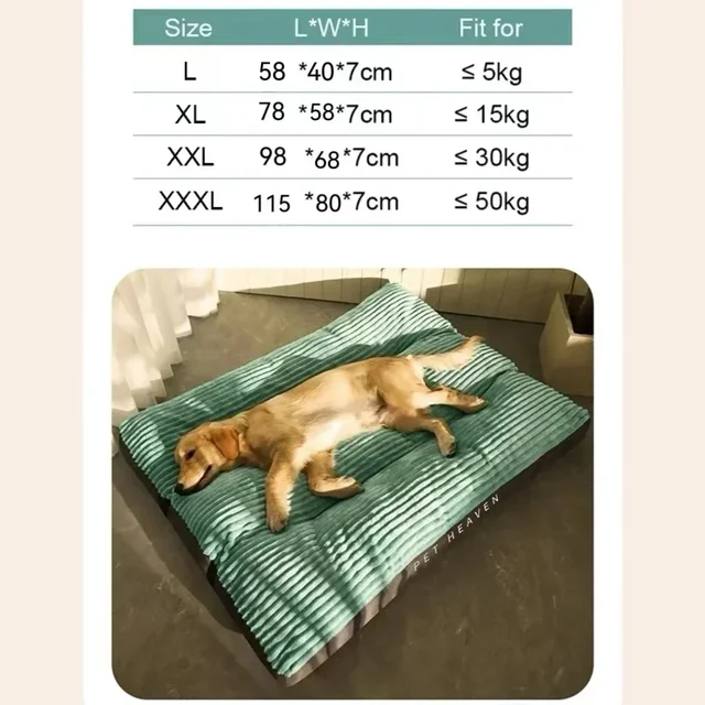 Big Dog Mat Corduroy Pad for Medium Large Dogs Oversize Pet Sleeping Bed Big Thicken Dog Sofa Removable Washable Pet Supplies 6