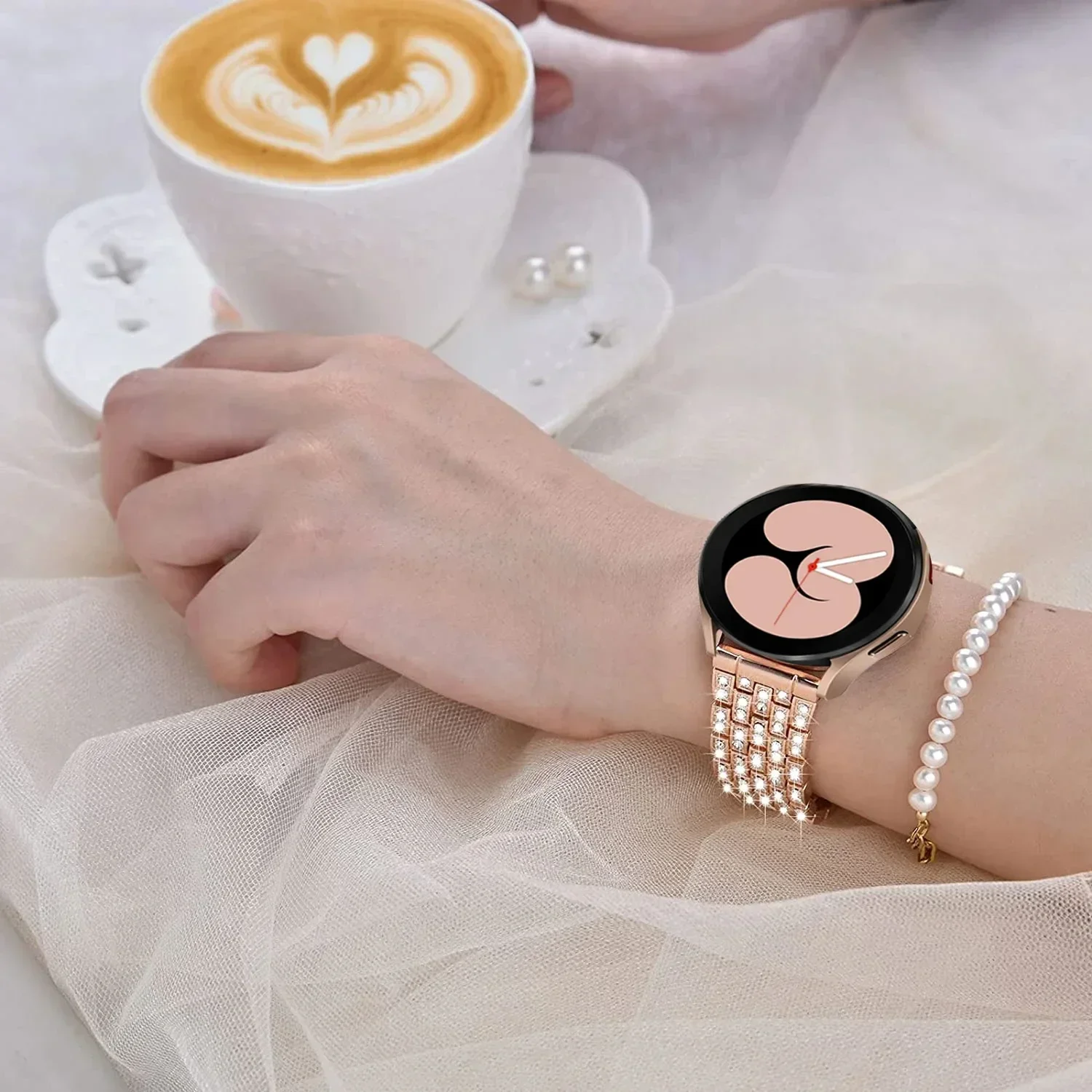 Elegant Diamond Metal Bracelet Strap Case Protector
