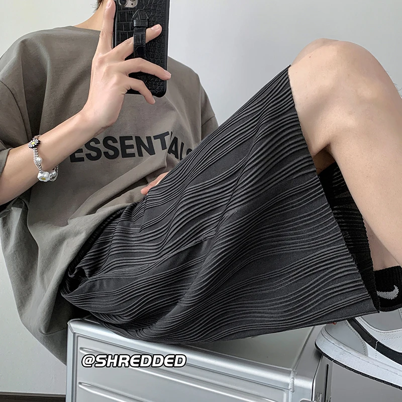 

Новинка 2024, черные пляжные шорты из ледяного шелка, мужские пляжные быстросохнущие спортивные брюки для бега, Летние Повседневные Классические Брюки B09