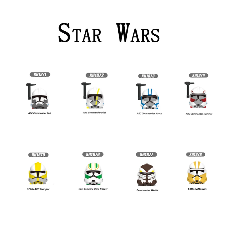 X0333 Arc Commander Building Blocks Clone Trooper Clolt Blitz Brick Sash Hammer Figure Wolffe 327Th Troopers Figurine Toy