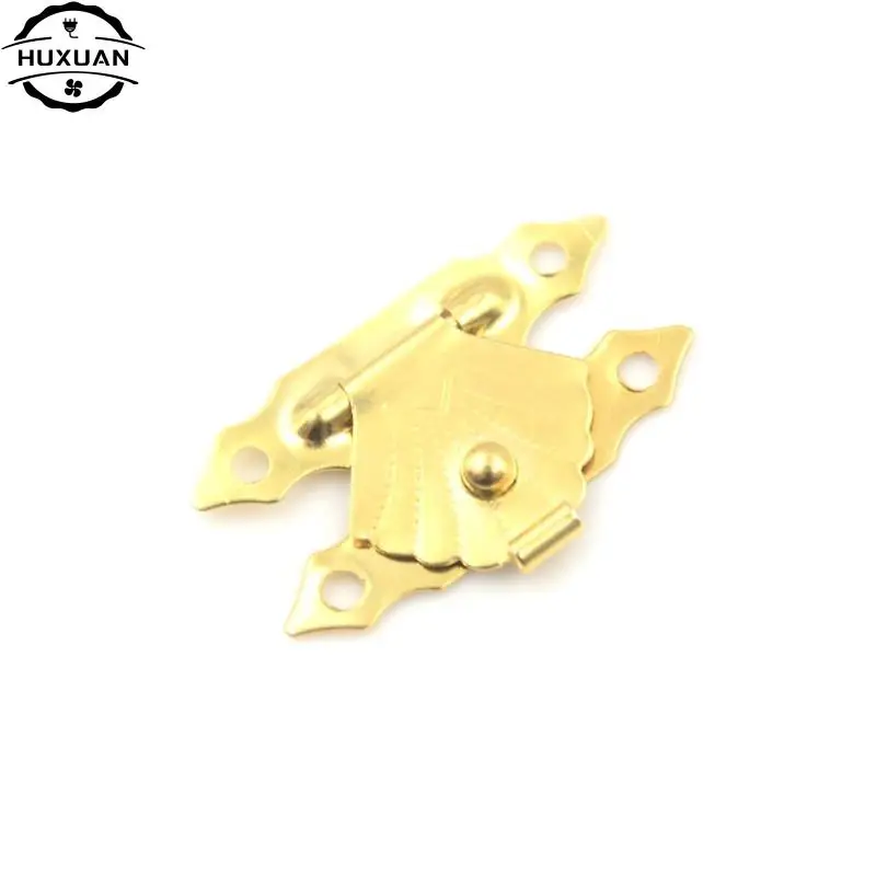 10pcs Jewelry Gift Box Decorative Hasp Latch Mini Antique Iron Sheet Wooden Case Hasp Home Finuture Buckle Clasp Lock No Screws furniture hardware jewelry box hasps decorative latches buckle clamp