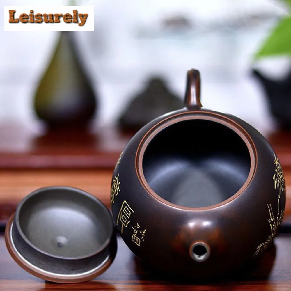 240ml Qinzhou Nixing Pottery Teapot Famous Master Pure Handmade Xishi Pot Chinese Filter Teaware Accessories Zisha Beauty Kettle