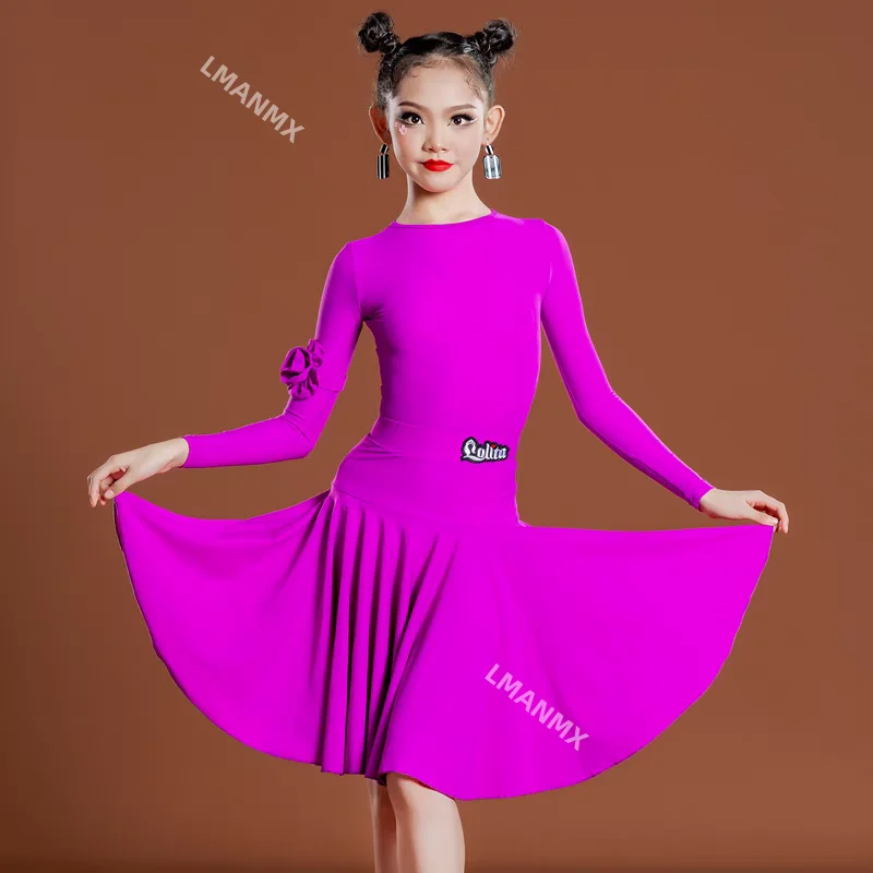 

Many Colors Children'S National Standard Ballroom Dance Dress Girls Competition Latin Dance Dress Kids Performance Costume