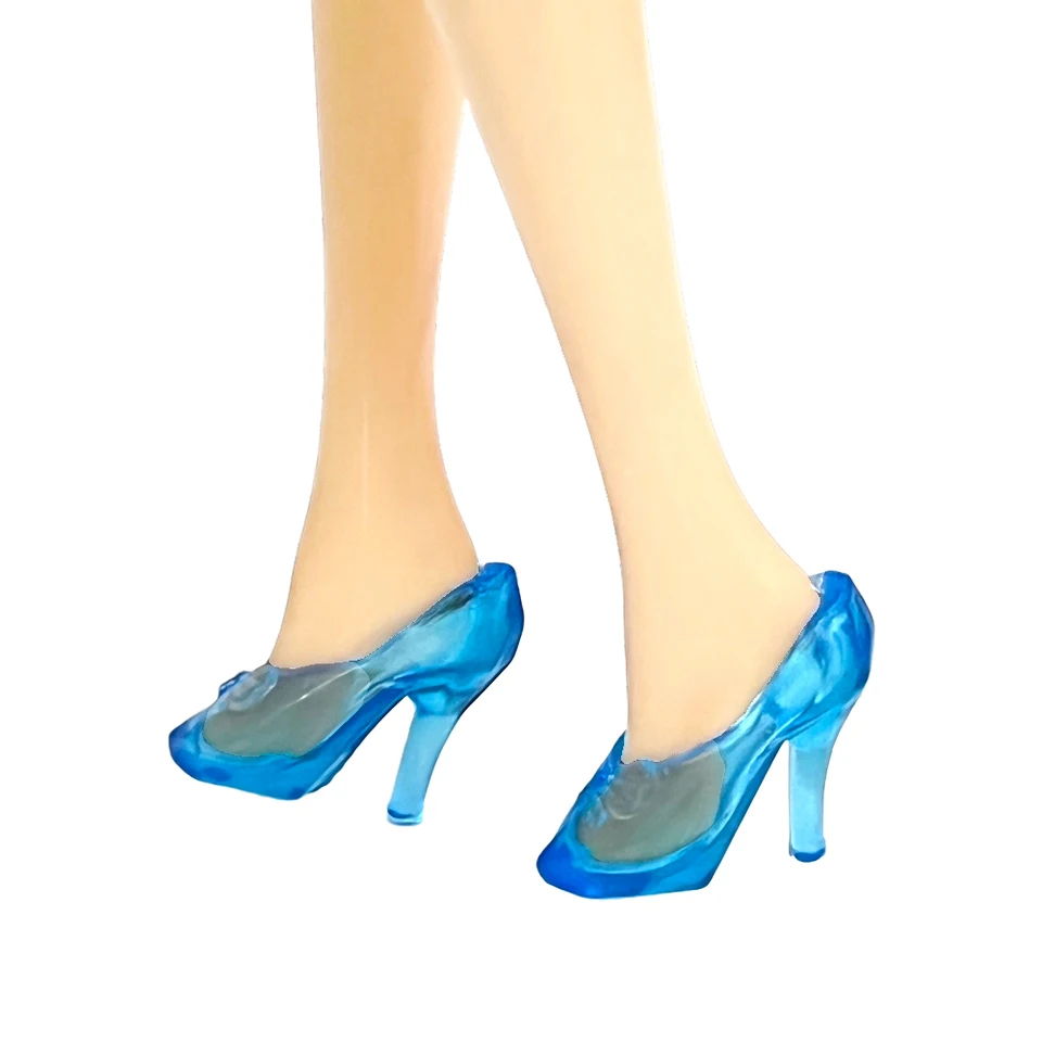 10 Paris/ensemble chaussures en cristal bleu pour poupée de