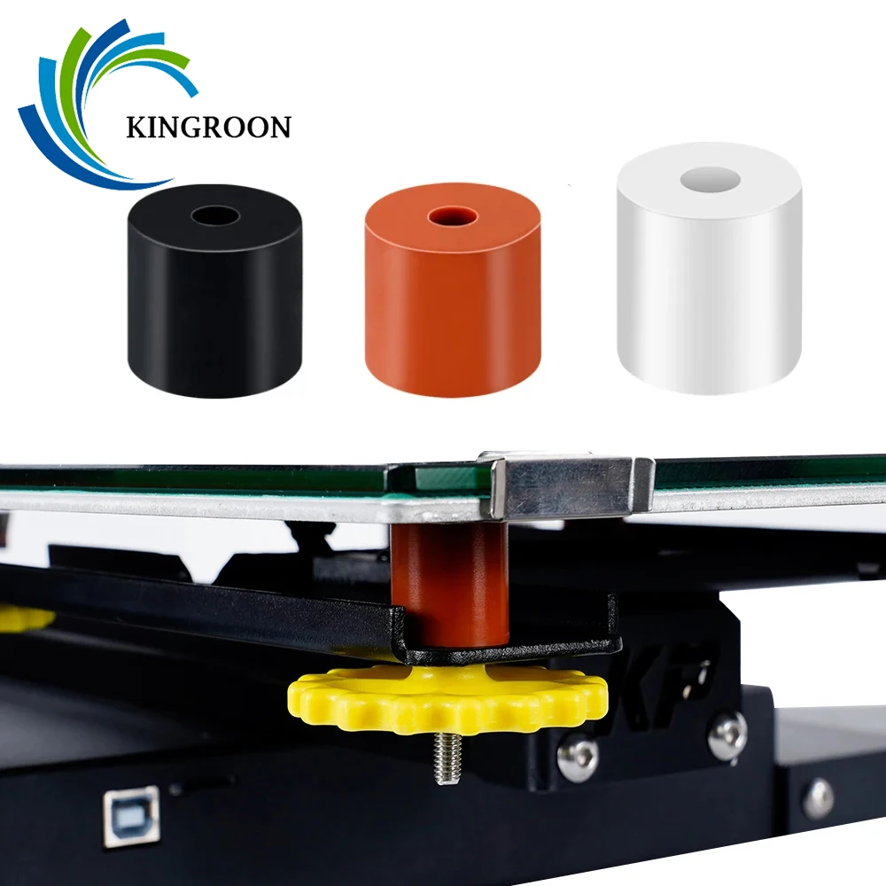Kingroon-espaçador de Silicone de Alta Temperatura para Impressora 3d Nivelamento Coluna para Cr10 Cr10s Ender3 Peças da Impressora 3d 10 Pcs