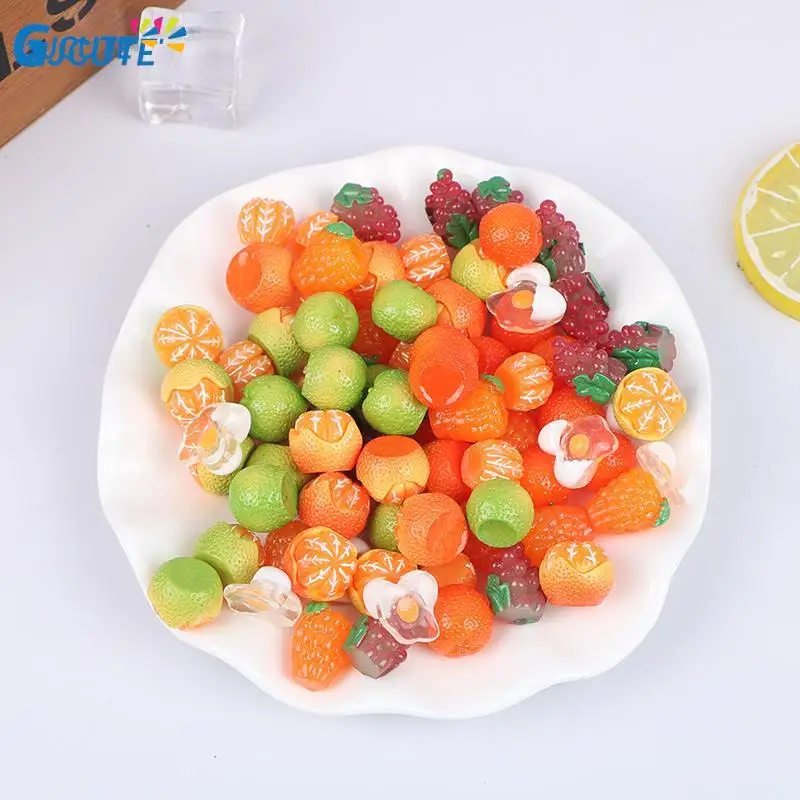 

10Pcs Resin Lovely Mixed artificial orange fruits Flatback Cabochon Scrapbook Kawaii DIY Embellishments Accessories