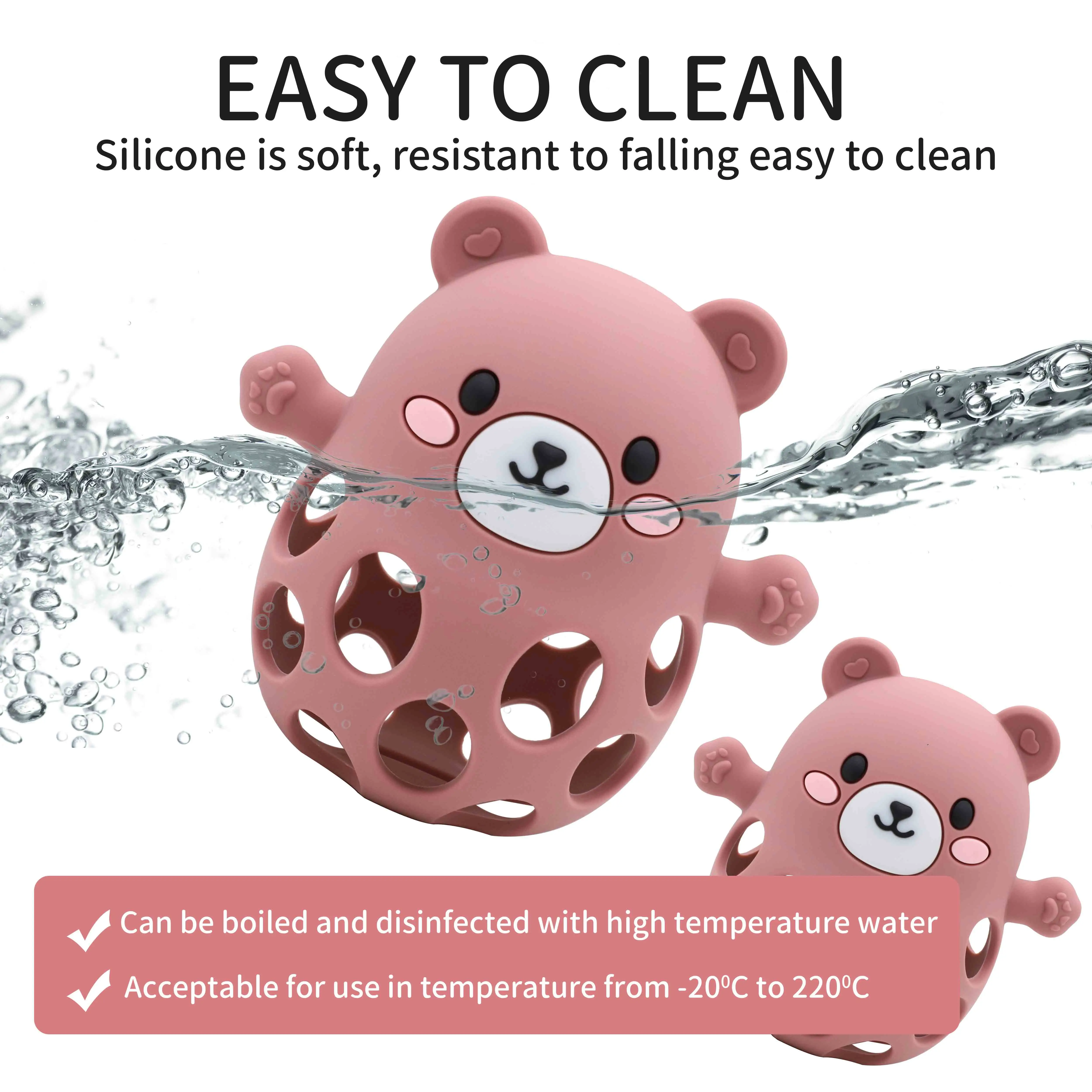 Silicone Bear-Shaped Teething and Sensory Toy