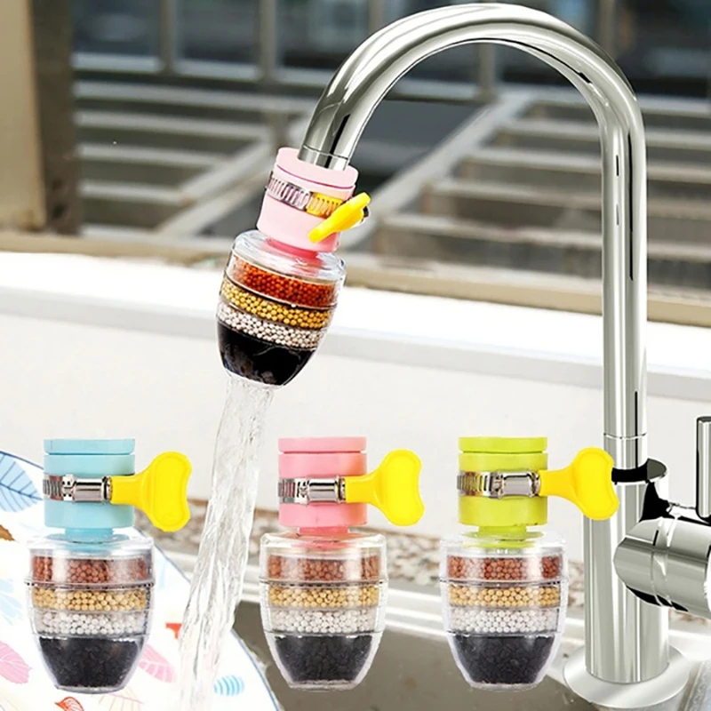 

3Pcs Home Kitchen Water Softener Fluoride With Filtration Cartridge Faucet Purifier Faucet Tap Water Purifier Filter