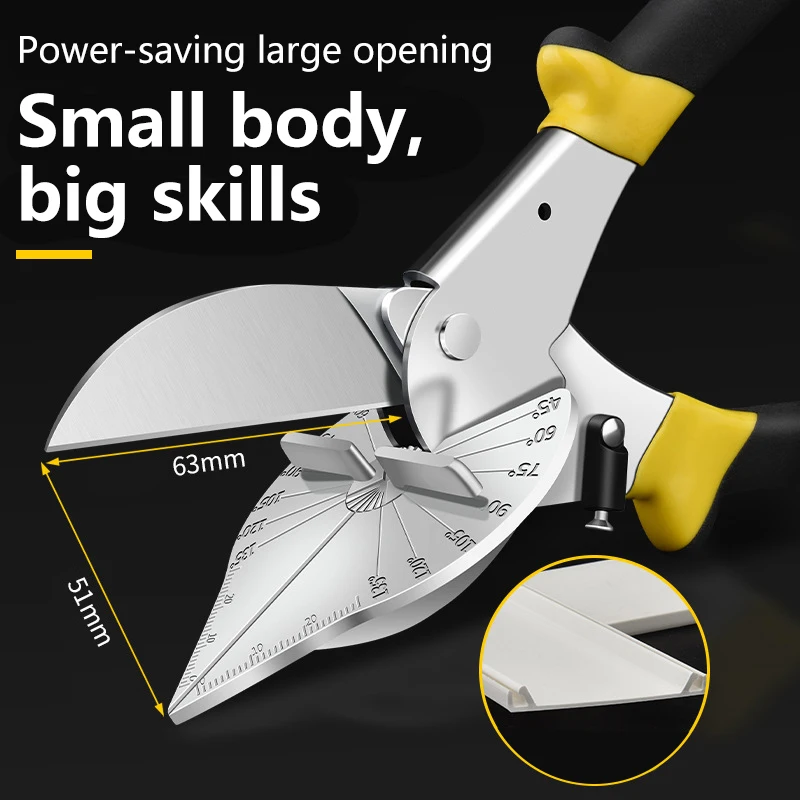 Description Picture 5 of item45-135 Degree Multi Angle Corner Scissors Mitre Wall Panel Wire Slot Cutter Plastic Pipe Hose Scissors Tool