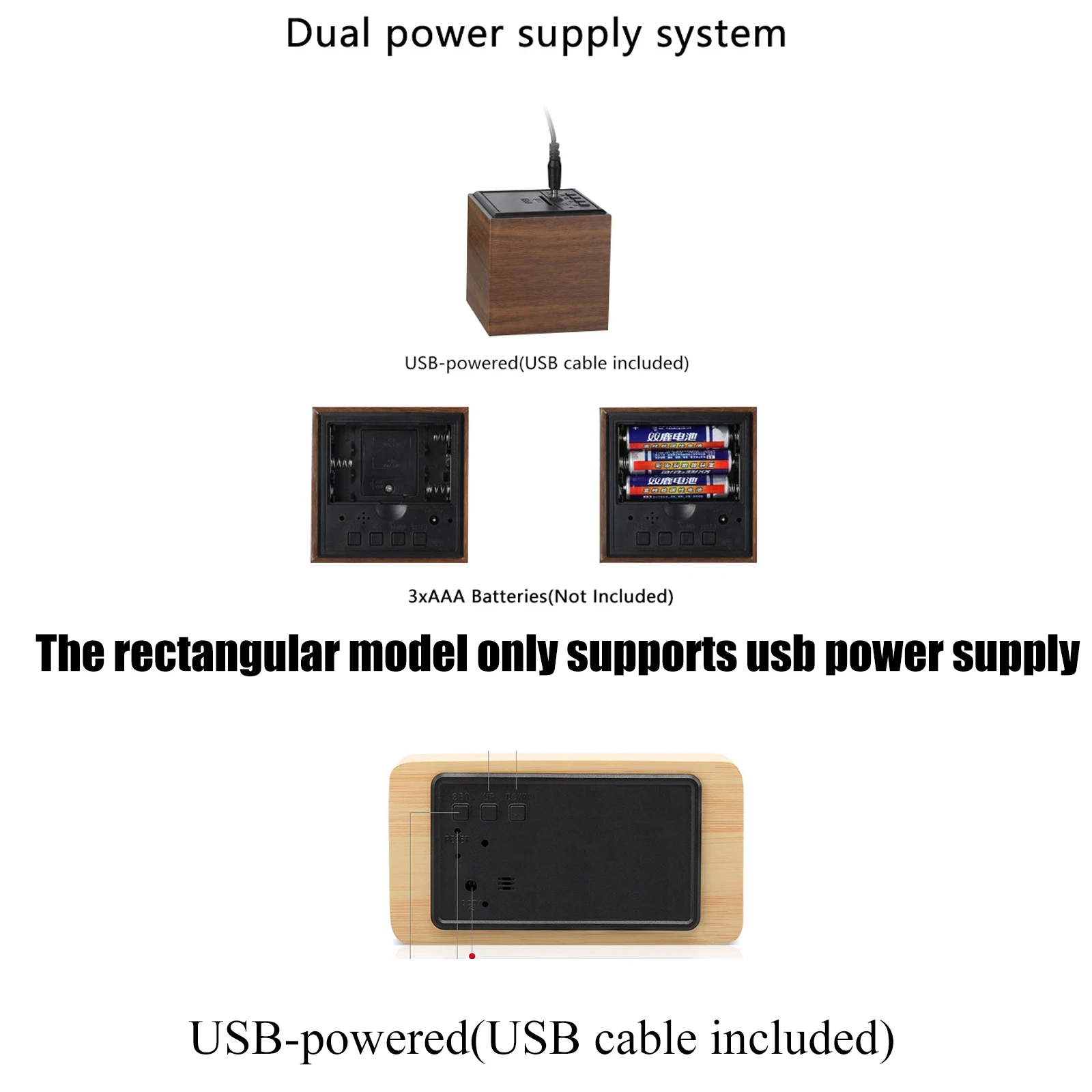 Wooden LED Digital Clock 6