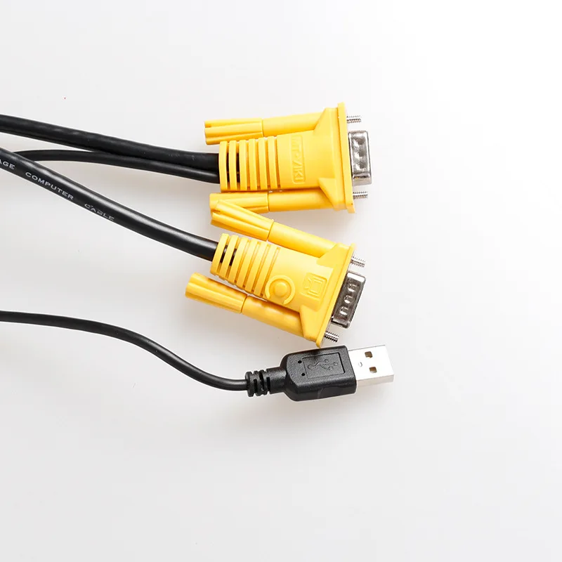 KVM 헤더 케이블 VGA에서 VGA + USB 행어 케이블, 슈퍼 시그널 변속기, 무손실 변속기 슈퍼 차폐, 1.5m, 3m, 5m