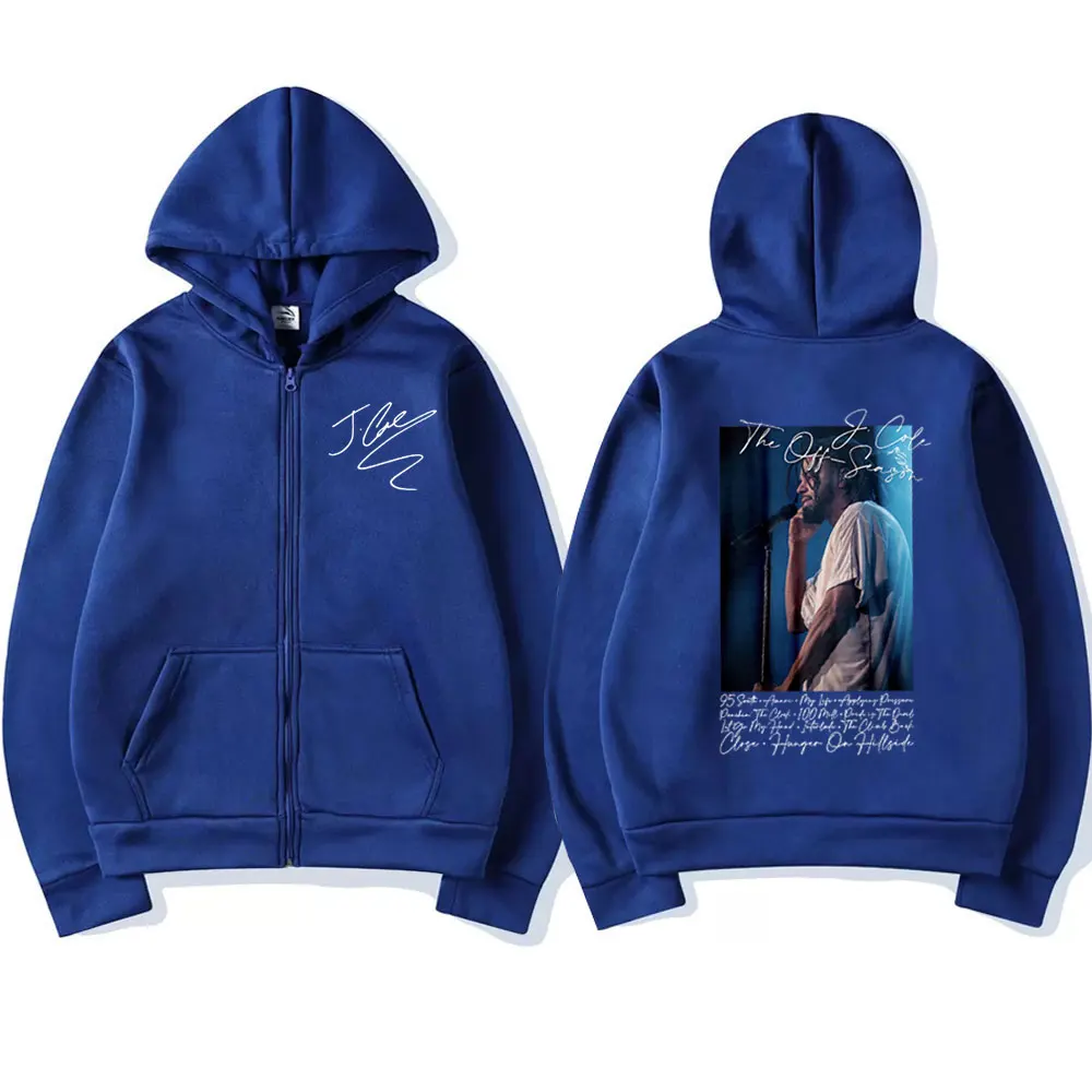 thumbnail image 1 of Sudadera con capucha de rapero J Cole para hombre y mujer, con cremallera y estampado de abrigo de lana Álbum de Música, estilo callejero Hip Hop, 2023, 1 of 5