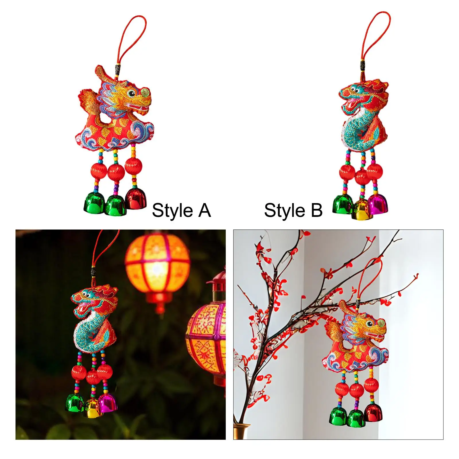Festive Blessing Wind Chime Pendant Photo Props 2024 Dragon New Year Decoration for Living Room Entryway Home Bedroom Holidays Festive Blessing Wind Chime Pendant Photo Props 2024 Dragon New Year Decoration for Living Room Entryway Home Bedroom Holidays