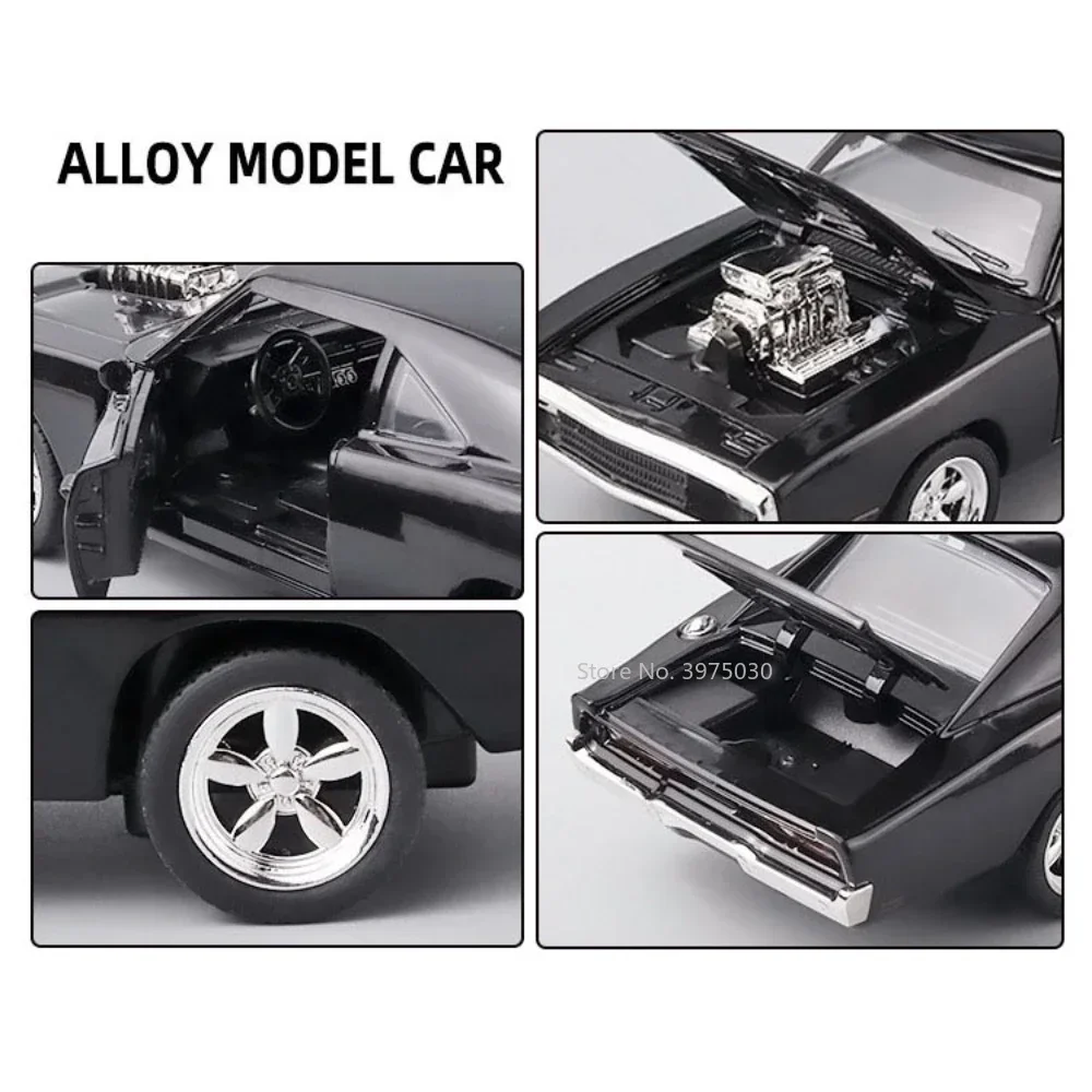 1/32 Fast and Furious 8 DodgeWar Horse Metal Car Model Toys Alloy Diecast Vehicle Models High Simulation Toys Boy's Gift Rebound 6