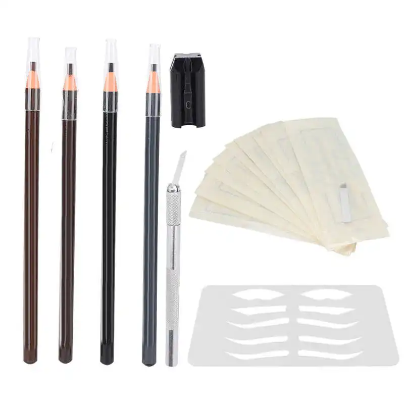 

Microblading Practice Kit Eyebrow Pencils Sharpener Set Professional for Beauty Salon for Beginner