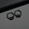 2/8pcs Classic Stainless Steel Hoop Earrings for Men Women Small Circle Ball Anti-allergic Ear Buckle Punk Rock Hip Hop Jewelry 4