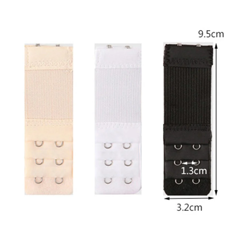 Bra extender 3pcs adjustable belt buckle nylon elastic hook clip for women