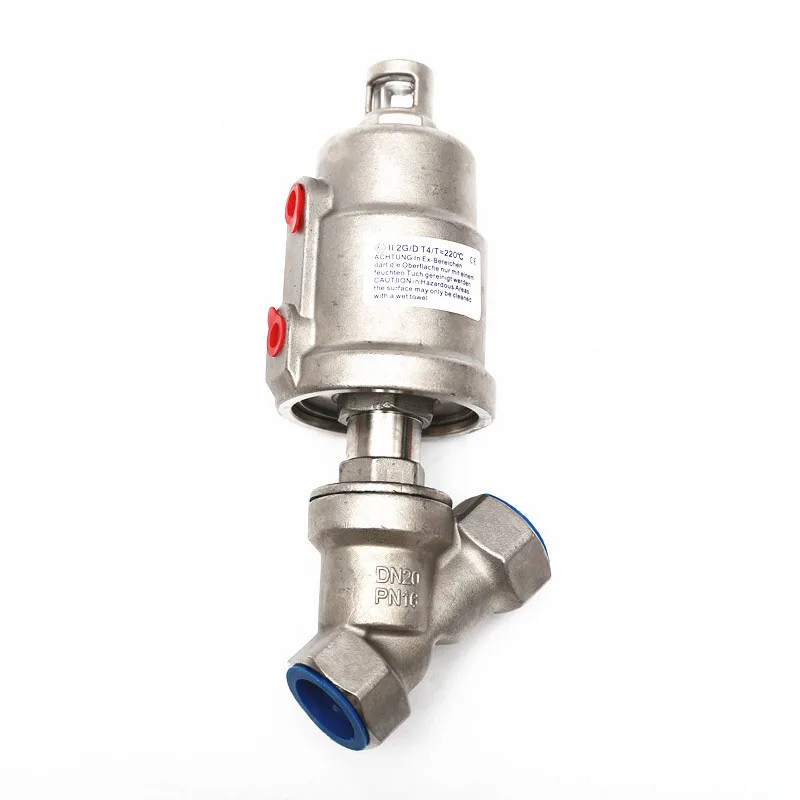 Válvula Pneumática de Alta Temperatura do Assento do Ângulo do Vapor de Aço Inoxidável tipo y Válvulas Pneumáticas da Linha Fêmea 3