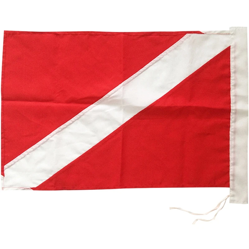 Dive Flag Scuba Diving Spearfishing Use Float Buoy Boat Pole Diver Down 35X50cm