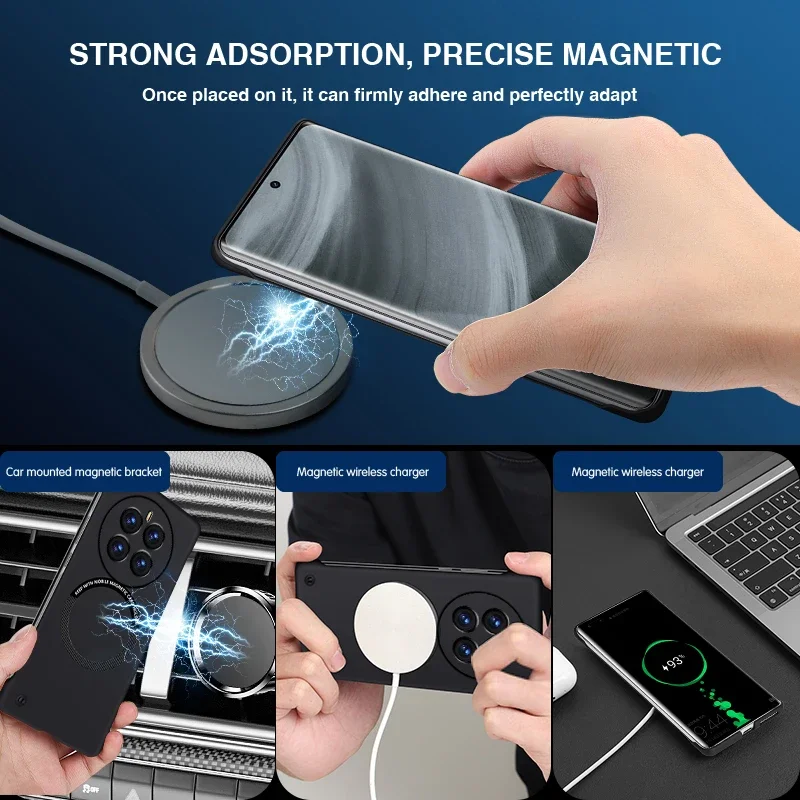 Sleek Magnetic Frameless Shockproof Phone Case with Magsafe Compatibility