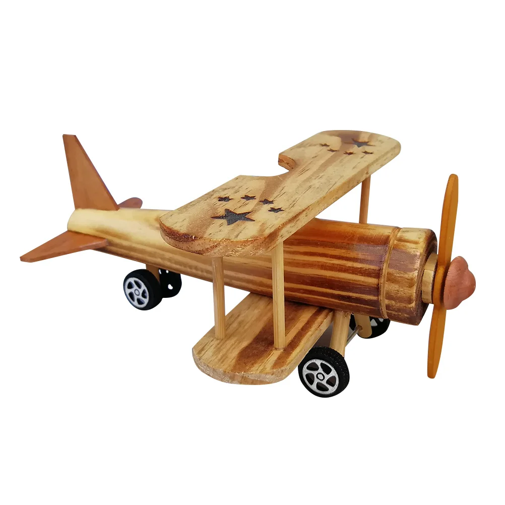 

Airplane Model Wood Christmas Party Favor Office Desk Decoration Table Top Decor Airplane Figure Planes Figurines Wood Toys