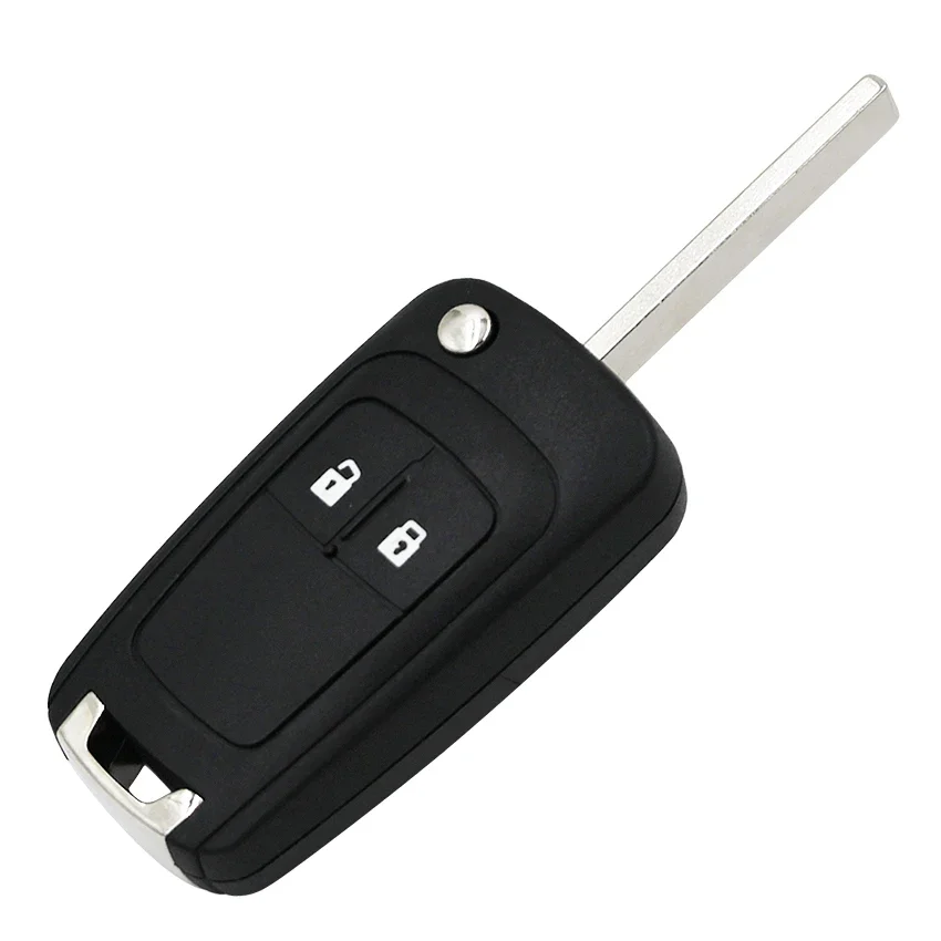 Flip Folding Remote Key Shell Fob Case 2 Buttons For Chevrolet Aveo Cruze Orlando Trax HU100 Blade