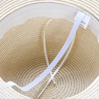 2023 New Simple Foldable Wide Brim Floppy Girls Straw Hat Sun Hat Beach Women Summer Hat UV Protect Travel Cap Lady Cap Female 6