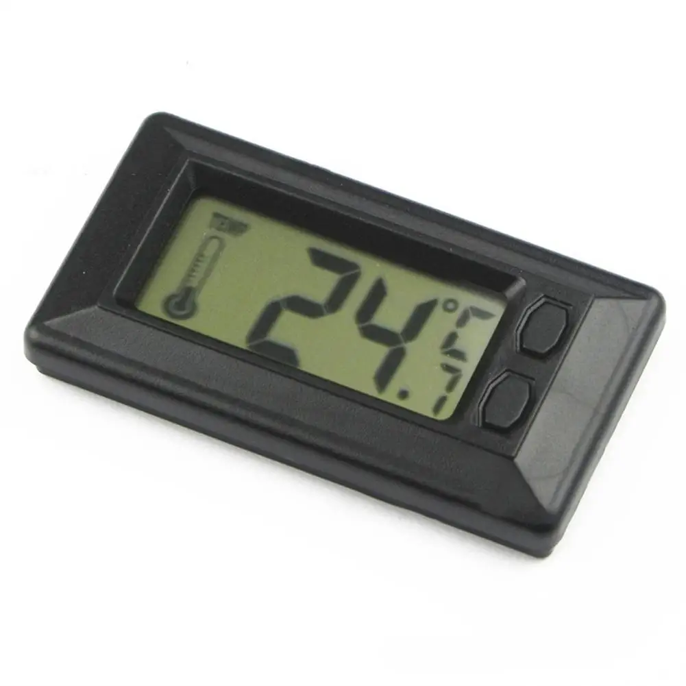 Car Voltmeter Thermometer Car Clock Thermometer Practical Car Electronic Thermometer Ultra-thin Large-screen Lcd Display Interior Digital Thermometer Auto Electronic Accessory