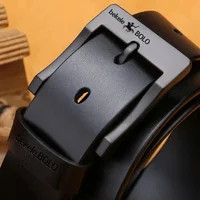 2024, известный люксовый бренд, дизайнерские джинсовые ремни для мужчин, натуральная кожа, мужской модный деловой ремень с пряжкой из металлического сплава — изображение 2