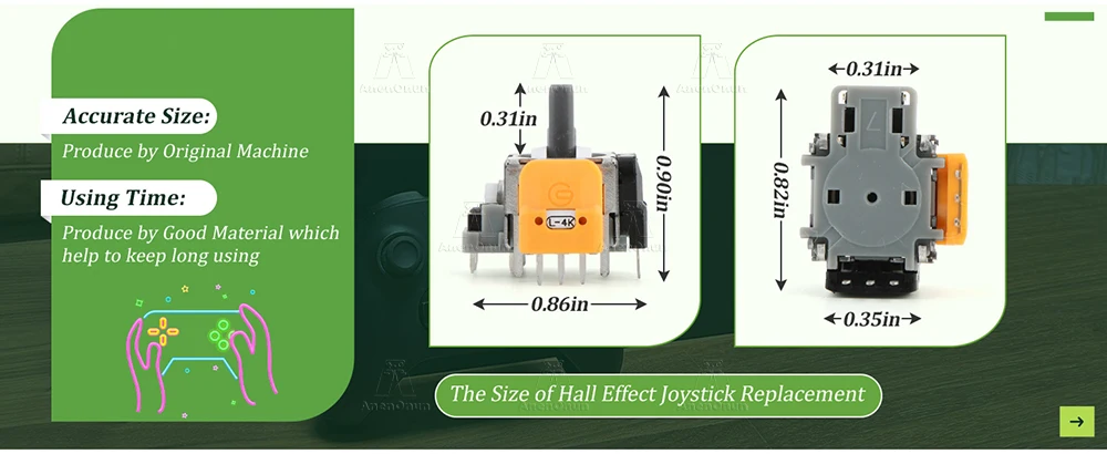 Xbox Controller Hall Effect Joystick Upgrade Ersatzteile No-Drift Gamepad Thumbstick 3D Analog Sensor Langlebiges Zubehör – Detail 3