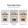 Solar LED Pillar Light Retro Lantern Waterproof Outdoor Porch Column Lamp 4 LED Modes Night Light For Garden Fence Decoration 5