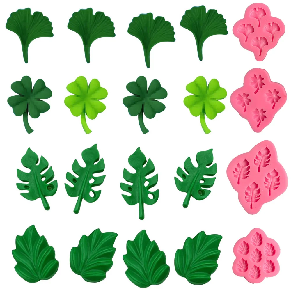 Silicone Mold Cake Decorating Tools Tropical Ginkgo Palm Maple Leaf Monstera Silicone Mold Chocolate Candy Fondant Mould DIY Clay Resin Model Cake Decorating Tools