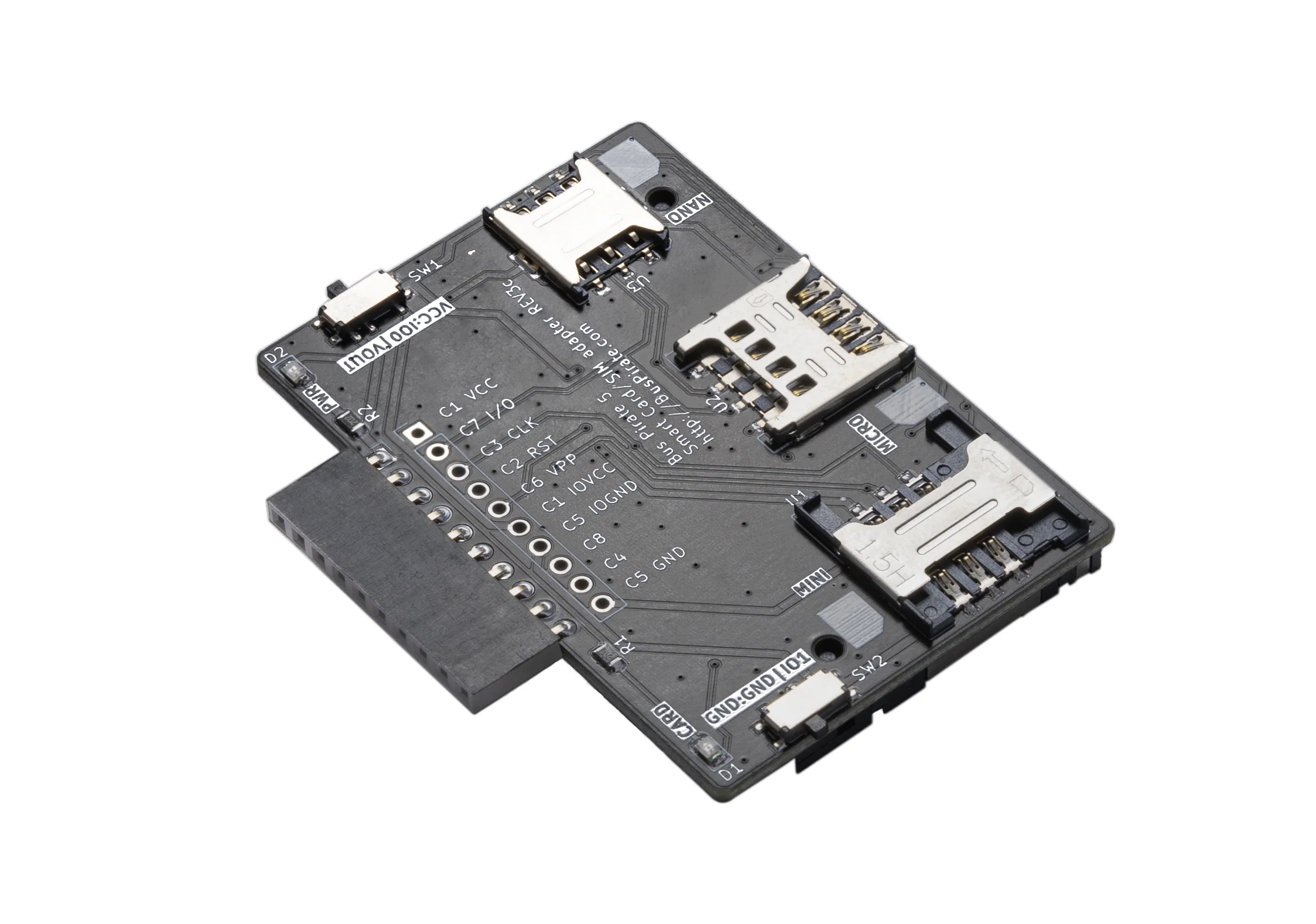 mini/micro/nano SIM and Smart IC card adapter for Bus Pirate 5 adapter converter cable