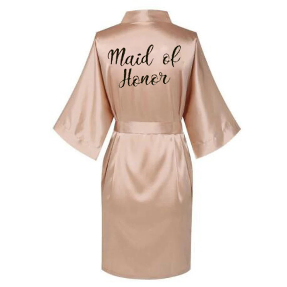 Satin Silk Wedding Robe Bride Dressing Gown Bridesmaid Robes SP002 women sleepwear bride robes silk robe sleepwear pajamas