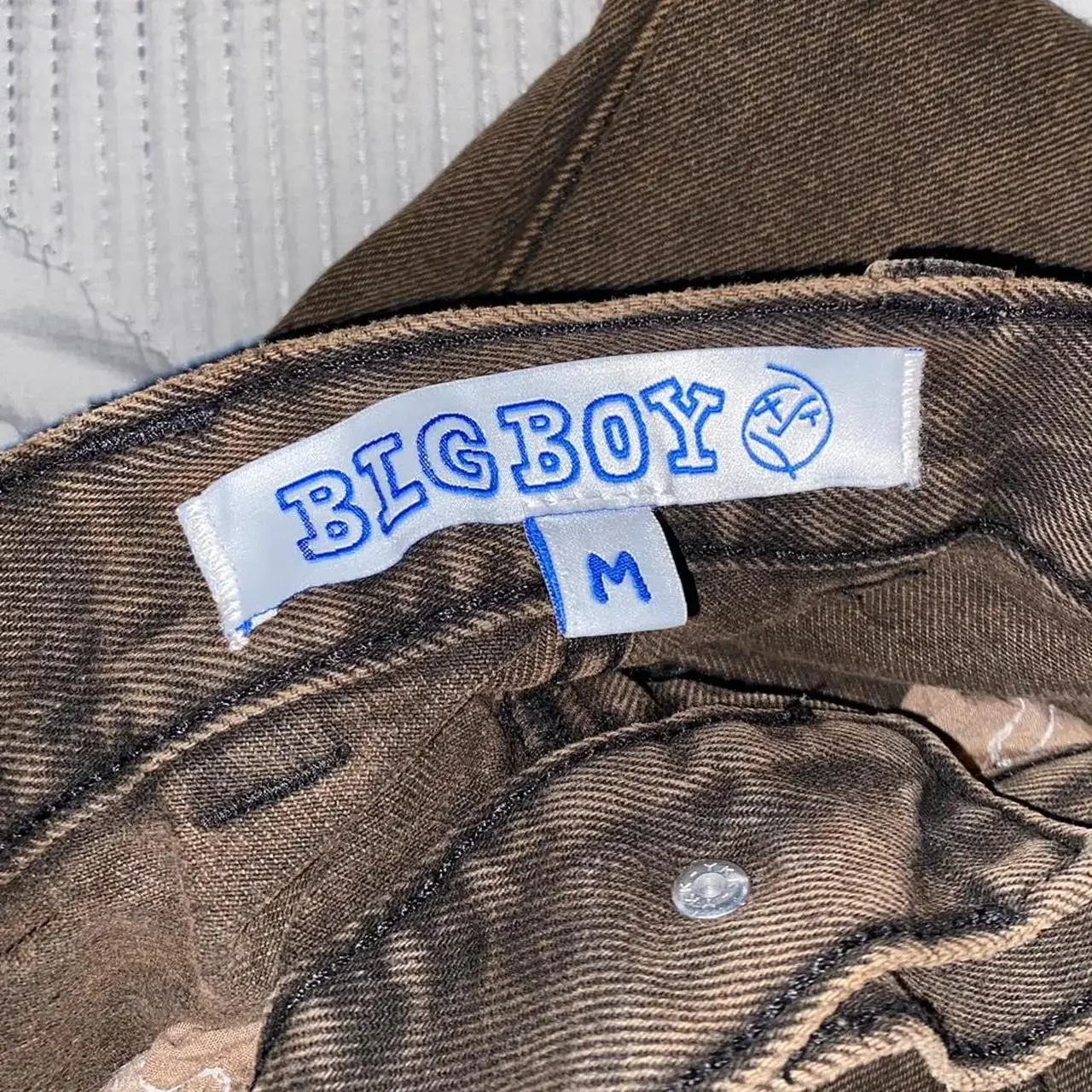 Harajuku Vintage Embroidery Polar Skate Brown and Black Jeans Y2k Pants Gothic High Waist Streetwear 2024 Hot Sell Men Clothing 2