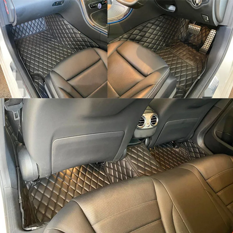 맞춤형 특수 자동차 바닥 매트 우핸들 메르세데스 벤츠 EQS 580 SUV 2025-2023 5인승 방수 카펫 EQS580용