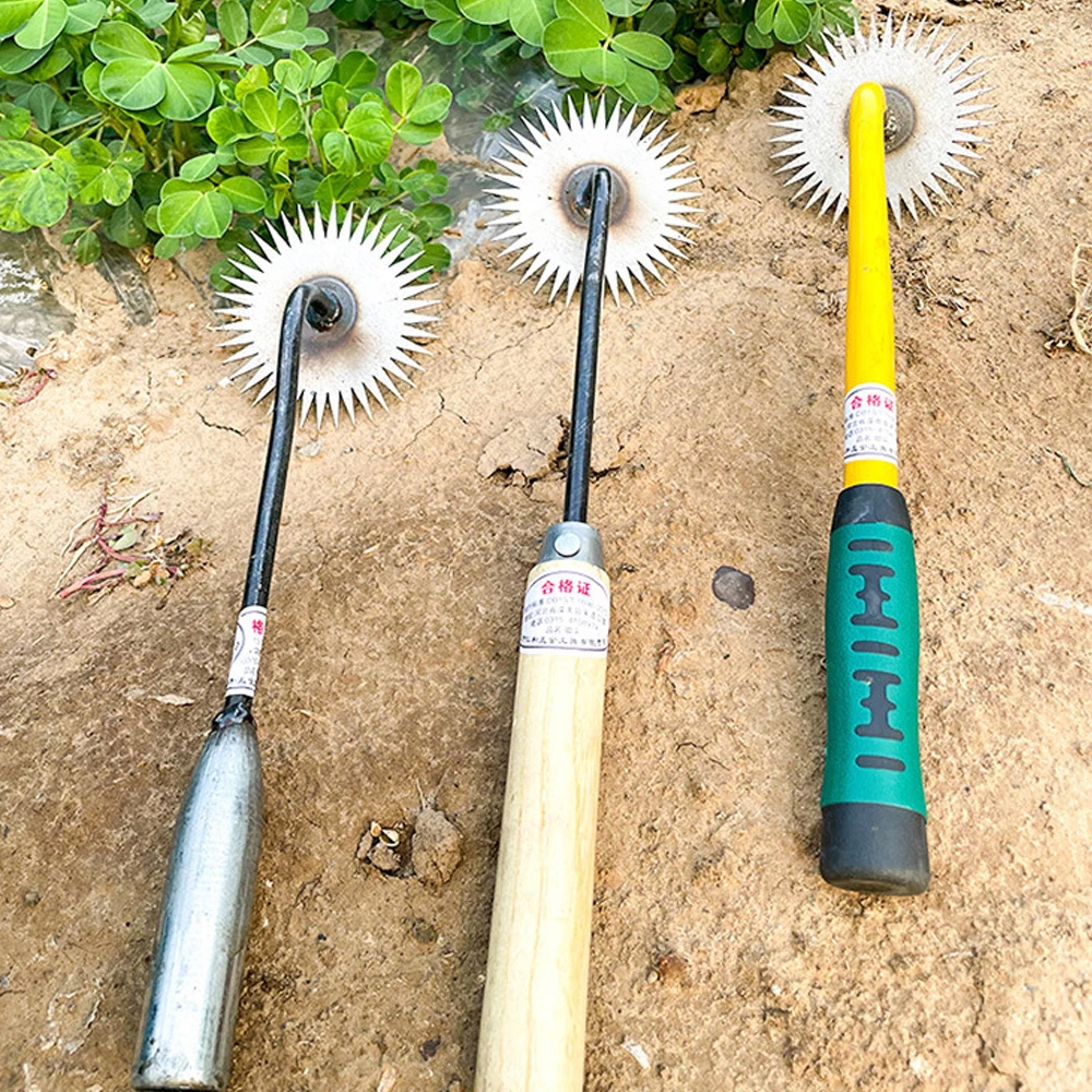 Gardening Hoe Weeding Tool Root Pulling Handheld Rake Loosening Soil Puller Mangane Steel