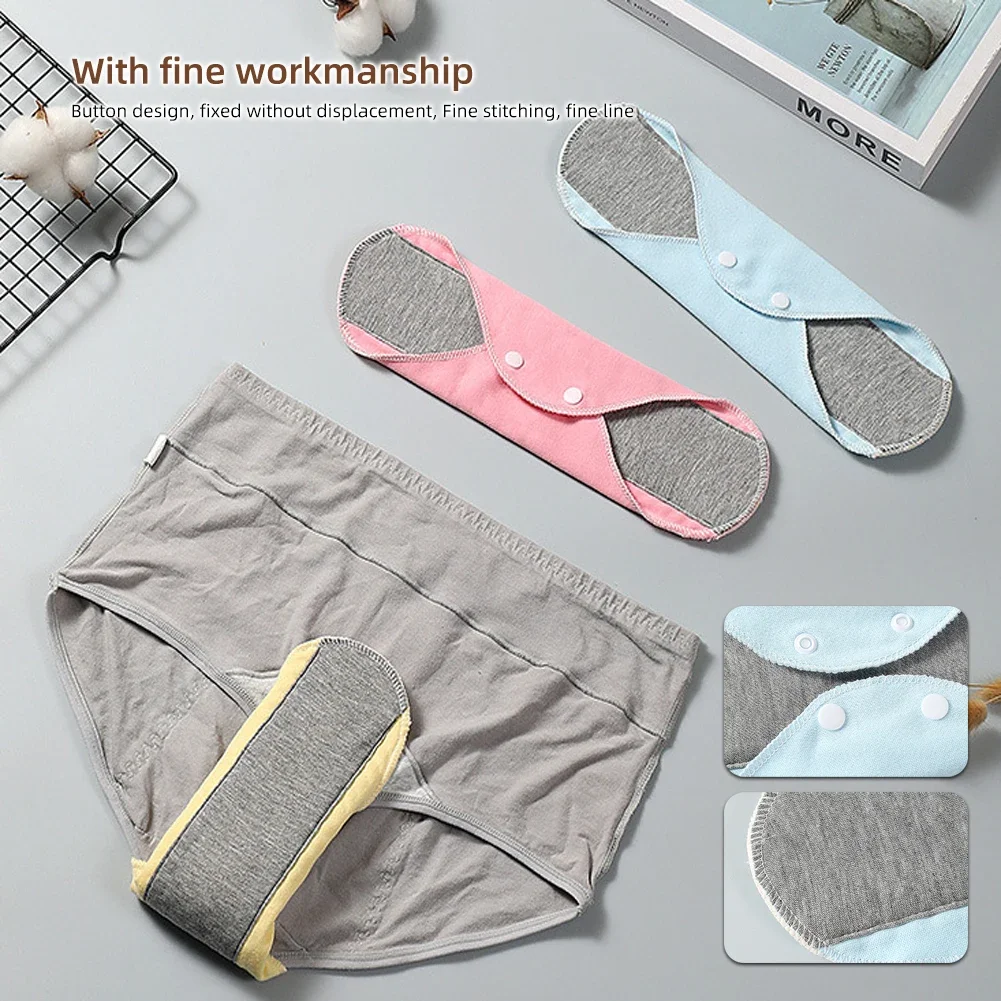 Reusable Adult Diaper Menstrual Cloth Sanitary Non-slip Soft Pads Napkin Washable Panty Liners Feminine Hygiene Pad period - 2