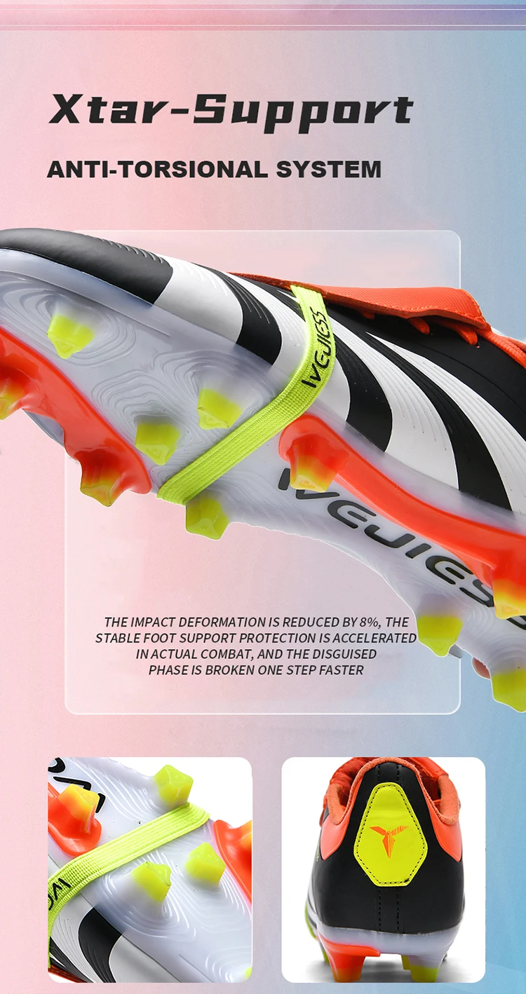 Description Picture 5 of itemNew Original Men Hight-quality Soccer Shoes Cleats Professional Top Quality Non-Slip Kids Football Boots Society Grass Training