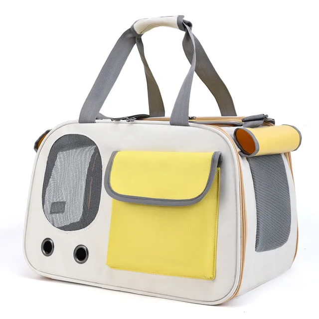 New Large-capacity Breathable Pet Bag, Single-shoulder Crossbody Carrier for Cats and Dogs in Summer 2