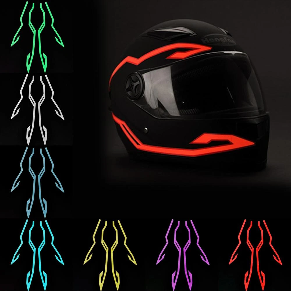 Fita de led luminosa para capacete de motocicleta, 2 peças, sinal piscante  e luz fria, para noite|Capacetes| - AliExpress