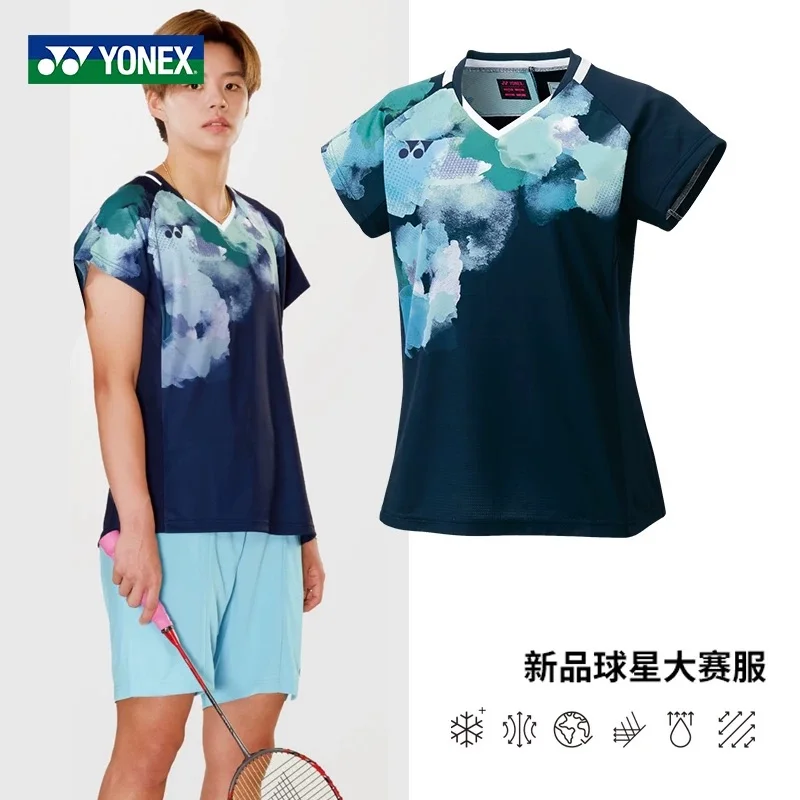 Yonex Badminton Uniforms Men Women Quick-drying Breathable Sweat-absorbent Short-sleeved Competition Training Uniforms badminton uniforms