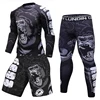 New Men Boxing Set Compression Jersey Pants 3D Orangutan Print Rashguard Kickboxing Tight T-shirts Pants Muay Thai MMA Fightwear 2