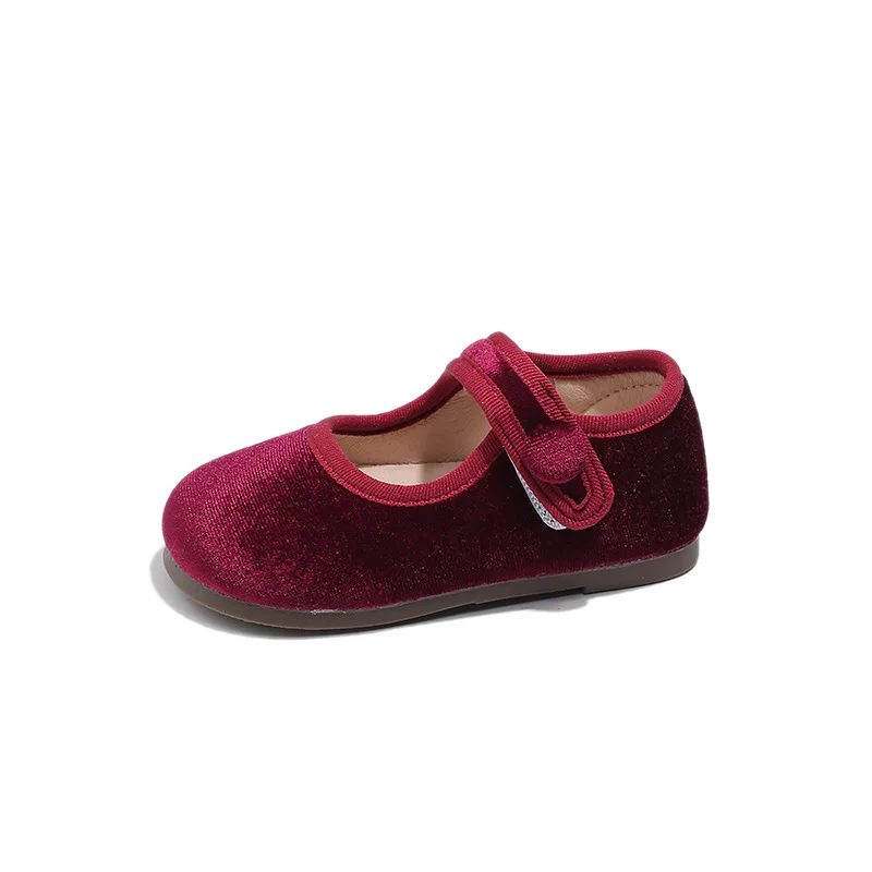 Kids Leather Shoe Solid Color Versatile Princess Childrens Flats Fashion Causal Black School Girl Shoes Spring Autumn H04031 leather shoes girls shoes girls flats