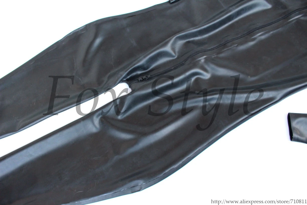 0.6mm Latex Full Cover Heavy Men's Catsuit For Adult With Front Zip To Ass FOX STYLE