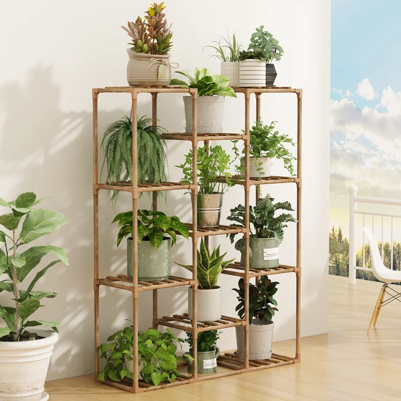 Soporte de plantas para interior y exterior, 11 niveles, estante de plantas  altas, soporte de flores, estantes de jardín