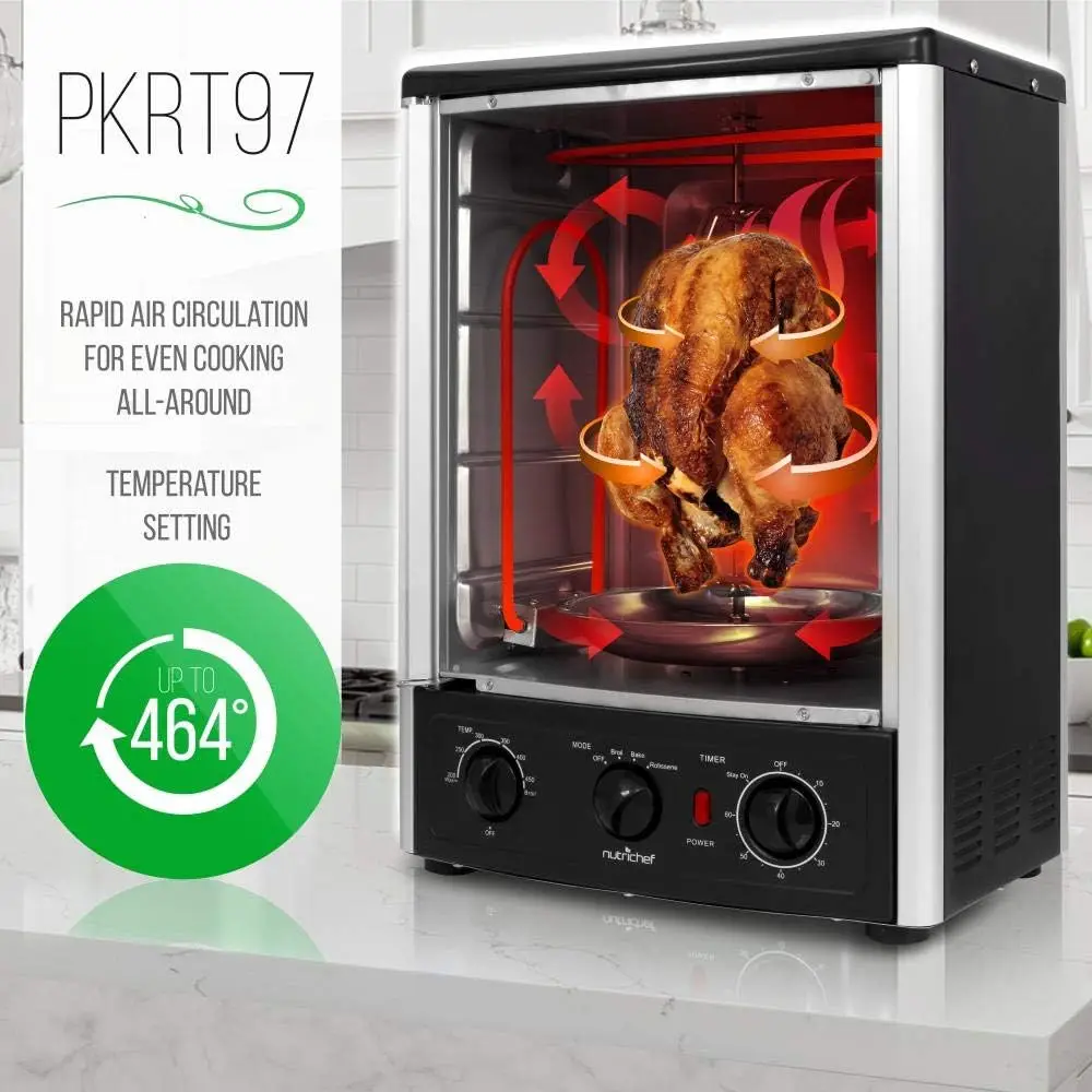 Upgraded Multi-Function Rotisserie Oven - Vertical Countertop Oven with Bake, Turkey Thanksgiving, Broil Roasting Keba 4