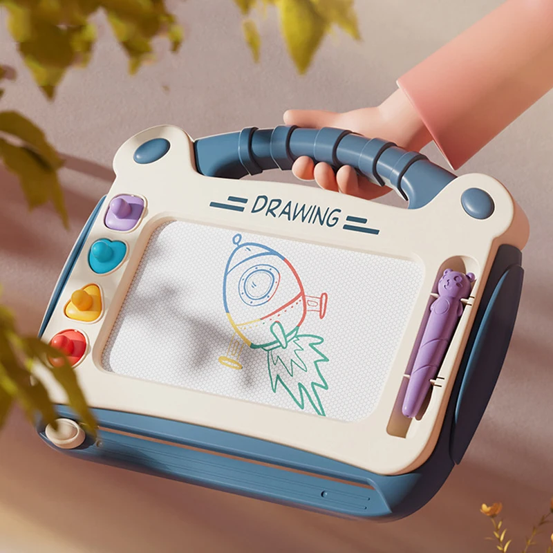Children Cartoon Drawing Board Baby Puzzle Magnetic Writing Board Toy Graffiti Magnetic Drawing Board Montessori Toy for Kids 4